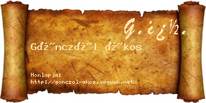 Gönczöl Ákos névjegykártya
